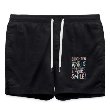 Illuminez le monde avec votre sourire - Short de bain - noir - Devant - AI Model Male 185 light (185cm)