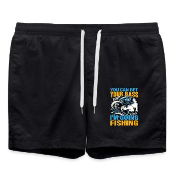 Vous pouvez parier que votre Bass je vais pêcher - Short de bain - noir - Devant - AI Model Male 185 light (185cm)