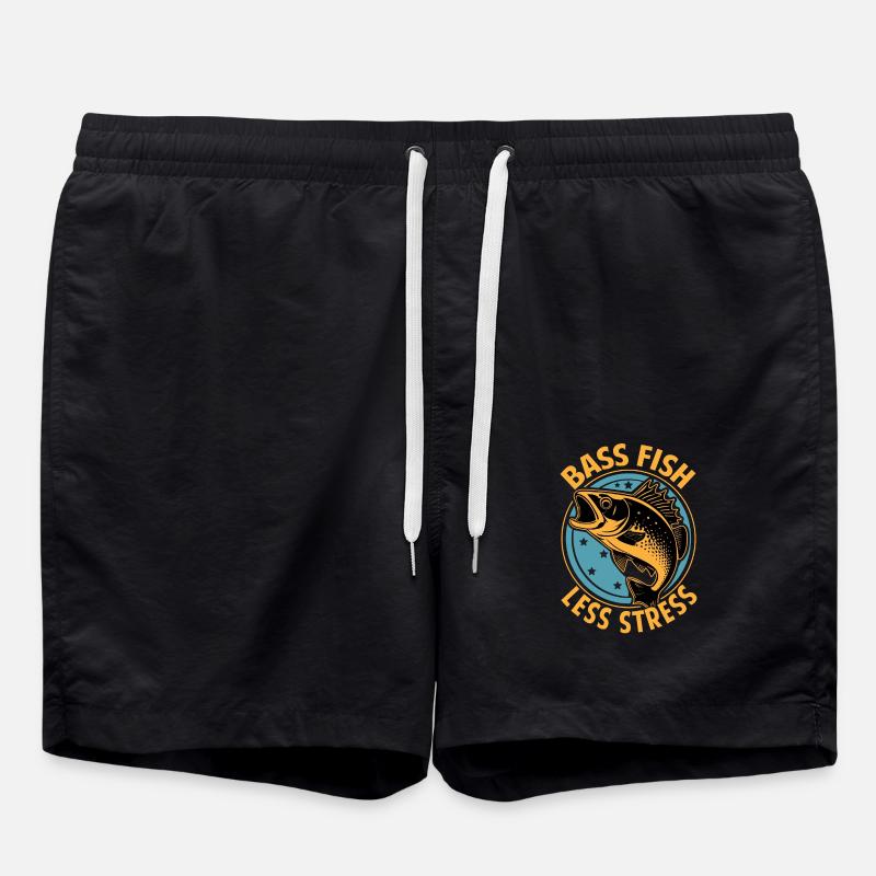 Bass Fish moins de stress - Short de bain - noir