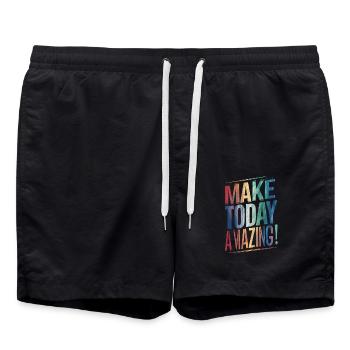 Do Incredibly Positive Thinking Today - Swim Trunks - black - Front - AI Model Male 185 light (185cm)
