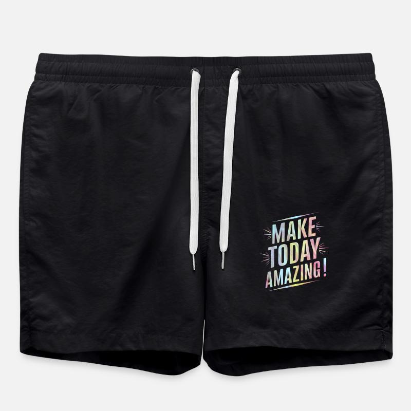 Make Incredibly Positive Today - Swim Trunks - black