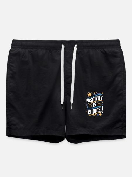 Positivity is a choice - Swim Trunks - black
