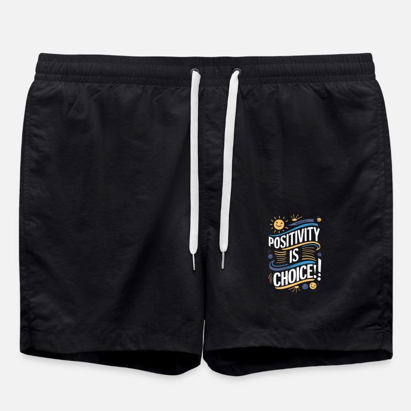 Positivity is a choice - Swim Trunks - black