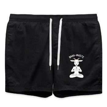 Baaa-Maste Chèvre Yoga Relaxation - Short de bain - noir - Devant - AI Model Male 185 light (185cm)