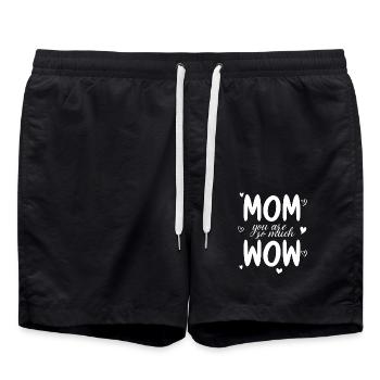Maman tu es Wow Maman Tu es Wow Maman Fête des Mères - Short de bain - noir - Devant - AI Model Male 185 light (185cm)