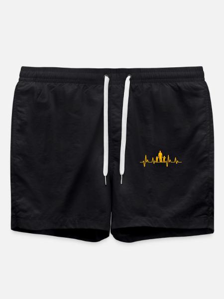 Heartbeat Family - Swim Trunks - black