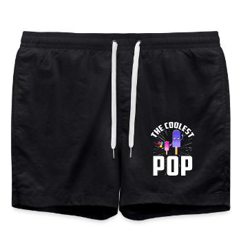 Der coolste Pop - Badeshorts - Schwarz - Vorne - AI Model Male 185 light (185cm)