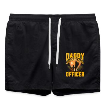Daddy Chief Adventure Officer - Swim Trunks - black - Front - AI Model Male 185 light (185cm)