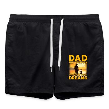 Dad the guardian dreams - Swim Trunks - black - Front - AI Model Male 185 light (185cm)