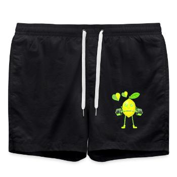 Lemon Poids Exercice Poids GYM Exercice Muscles - Short de bain - noir - Devant - AI Model Male 185 light (185cm)