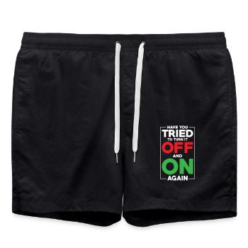 Have you tried turning it off and on again - Swim Trunks - black - Front - AI Model Male 185 light (185cm)