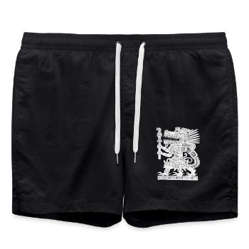 Dieu maya mythologie maya Dieu ancien - Short de bain - noir - Devant - AI Model Male 185 light (185cm)