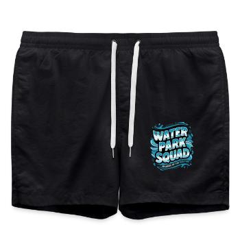 Water Park Squad - Splashes Of Fun Together - Swim Trunks - black - Front - AI Model Male 185 light (185cm)