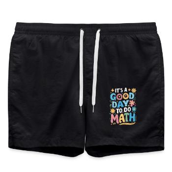 It's a good day for math teachers - Swim Trunks - black - Front - AI Model Male 185 light (185cm)