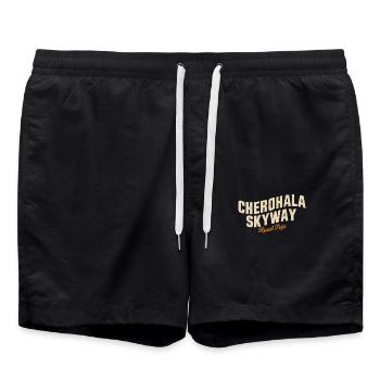 Aventure en voiture sur le Skyway de Cherohala - Short de bain - noir - Devant - AI Model Male 185 light (185cm)