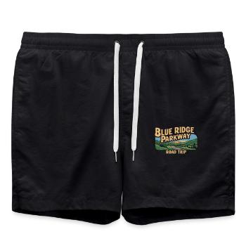 Blue Ridge Parkway Road Trip Adventure - Short de bain - noir - Devant - AI Model Male 185 light (185cm)