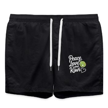 Peace, Love And Kiwi New Zealand Souvenir - Short de bain - noir - Devant - AI Model Male 185 light (185cm)