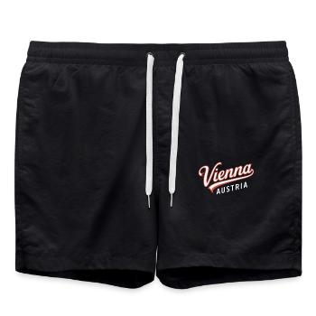 Vienna Austria Souvenir - Swim Trunks - black - Front - AI Model Male 185 light (185cm)
