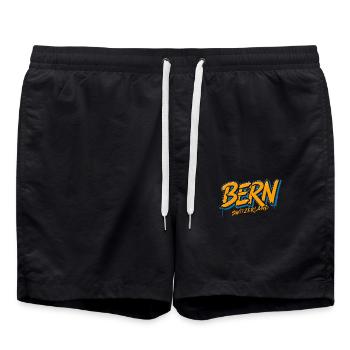 Berne Suisse Souvenir - Short de bain - noir - Devant - AI Model Male 185 light (185cm)