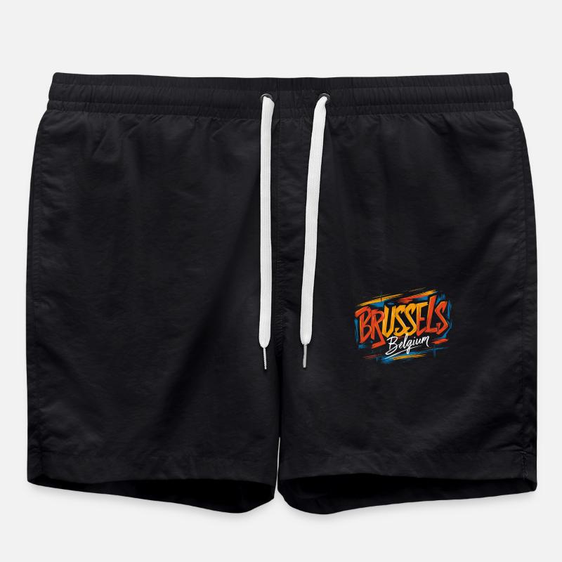 Mémoire souvenir de Varsovie Pologne - Short de bain - noir