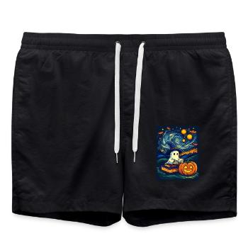 Cadeau d’Halloween Femmes Hommes Enfants Décoration - Short de bain - noir - Devant - AI Model Male 185 light (185cm)