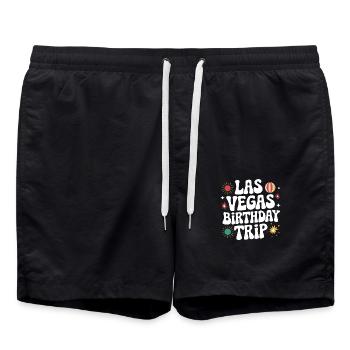 Las Vegas Geburtstagstrip - Badeshorts - Schwarz - Vorne - AI Model Male 185 light (185cm)