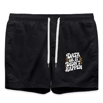 Daten Oder Es Ist Nicht Passiert Datenanalyst Data - Badeshorts - Schwarz - Vorne - AI Model Male 185 light (185cm)