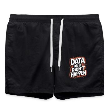 Daten Oder Es Ist Nicht Passiert Data Analyst Data - Badeshorts - Schwarz - Vorne - AI Model Male 185 light (185cm)