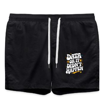 Datenanalyst Datenwissenschaftler Dateningenieur: - Badeshorts - Schwarz - Vorne - AI Model Male 185 light (185cm)