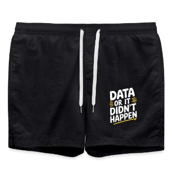 Data Analyst Data Scientist Data Engineer - Data - Badeshorts - Schwarz - Vorne - AI Model Male 185 light (185cm)