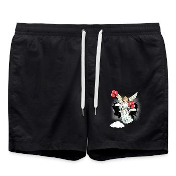 Heaven Angel Heavenly Beyond Reincarnation - Swim Trunks - black - Front - AI Model Male 185 light (185cm)