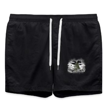 Nature Montagnes Montagnes Montagne Alpinistes Randonnée - Short de bain - noir - Devant - AI Model Male 185 light (185cm)
