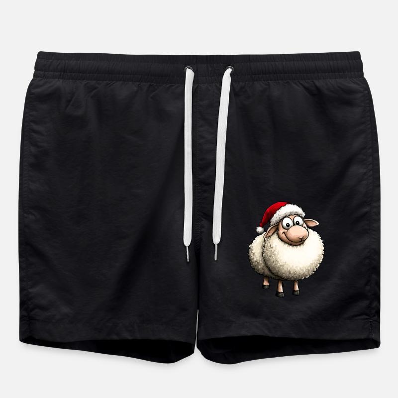 Sheep Christmas - Swim Trunks - black