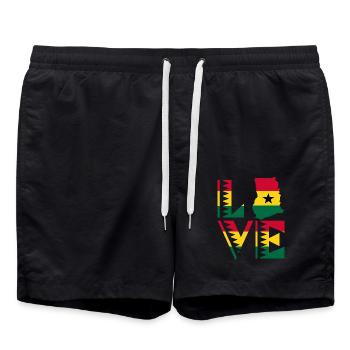 Adore Ghana African Country Africa Ghana - Swim Trunks - black - Front - AI Model Male 185 light (185cm)