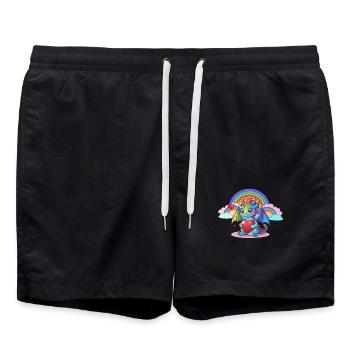 Dragon Dragon Arc-en-ciel Enfants Enfant - Short de bain - noir - Devant - AI Model Male 185 light (185cm)