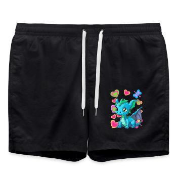 Baby Dragon Dragon Child Kids - Swim Trunks - black - Front - AI Model Male 185 light (185cm)