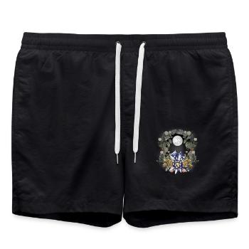 Mountains Mountain Mountains Austria Flowers Flower - Swim Trunks - black - Front - AI Model Male 185 light (185cm)