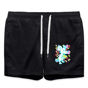 Rétro Souris Rat Souris Rats Enfants Enfant - Short de bain - noir - Devant - AI Model Male 185 light (185cm)
