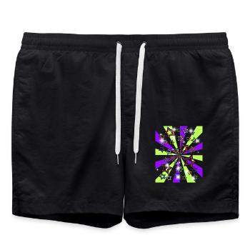 Rétro Star des années 60 Vintage - Short de bain - noir - Devant - AI Model Male 185 light (185cm)