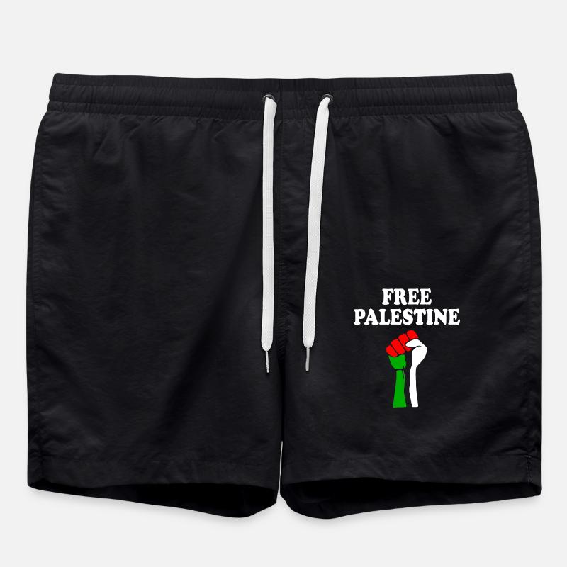 Free palestine - Swim Trunks - black