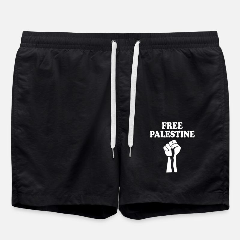 Free palestine - Swim Trunks - black