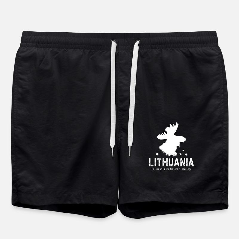 Lithuania Litauen litauisch - Badeshorts - Schwarz