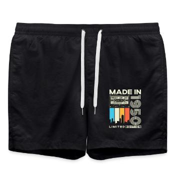 1950 geboren Jahrgang Geburtstag Geschenk - Badeshorts - Schwarz - Vorne - AI Model Male 185 light (185cm)