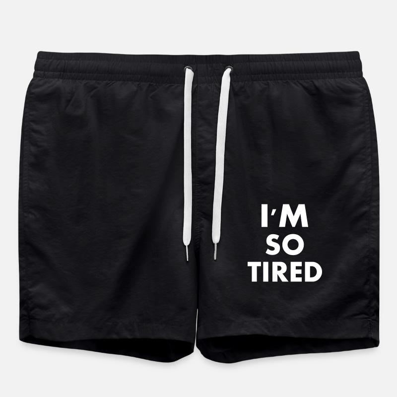 I'm so tired - Short de bain - noir