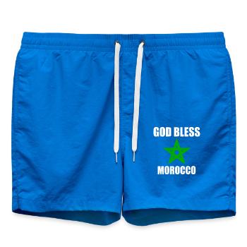 God bless morocco maroc - Short de bain - cobalt blue - Devant