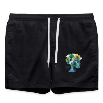 IA2 - Short de bain - noir - Devant - AI Model Male 185 light (185cm)