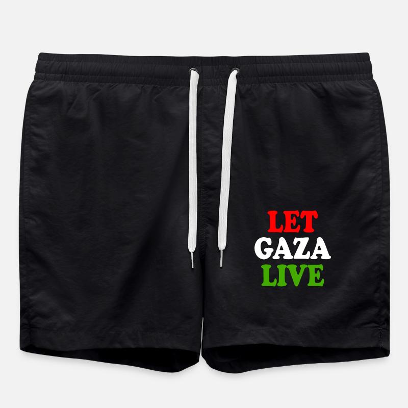 Let gaza live - Short de bain - noir