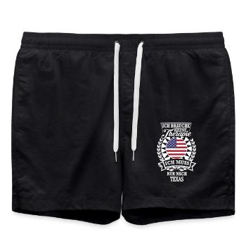 Texas Fans Geschenk für USA Abenteuerlustige - Badeshorts - Schwarz - Vorne - AI Model Male 185 light (185cm)