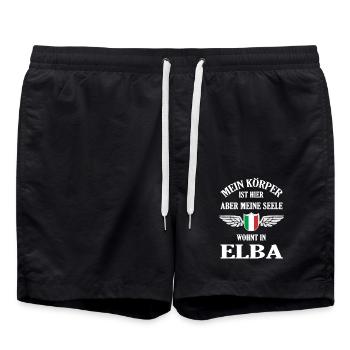 Inseltraum Elba – Wo die Seele Heimat findet - Badeshorts - Schwarz - Vorne - AI Model Male 185 light (185cm)