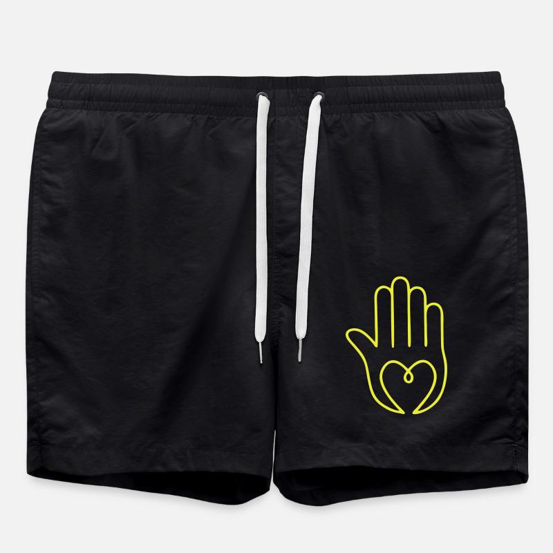 Mandala Emblem Ornament06 - Badeshorts - Schwarz
